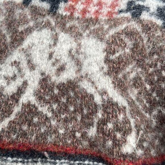 Eddie Bauer White and Brown Patterned Sweater - Picture 3 of 4